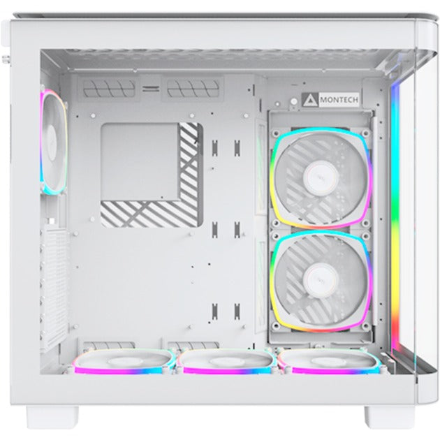 Montech King 95 Pro Midi-Tower-Gehäuse (weiß | 2x USB-A | 1x USB-C | RGB | gehärtetes Glas)