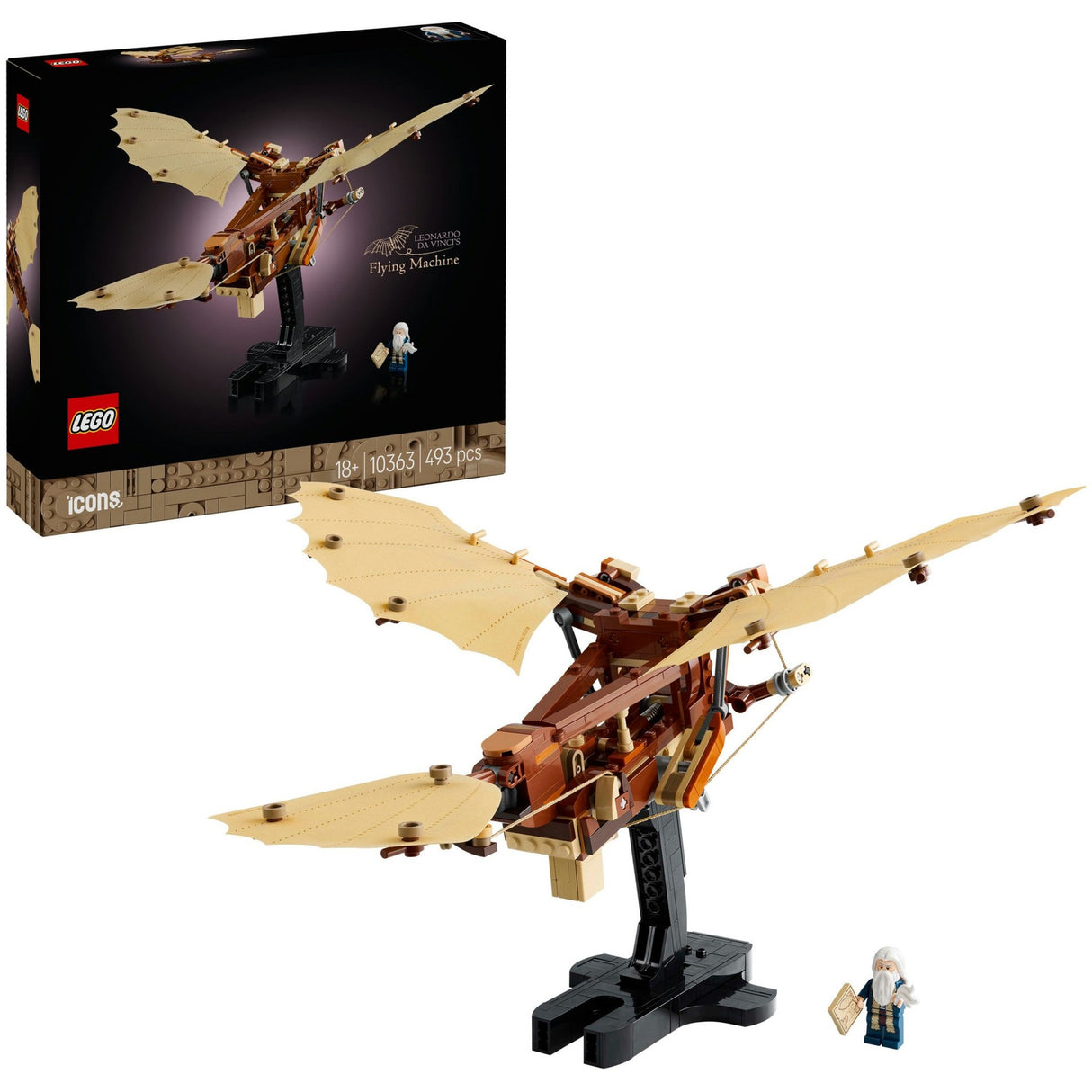 Lego-Ikonen Leonardo da Vincis Flugmaschine – 10363