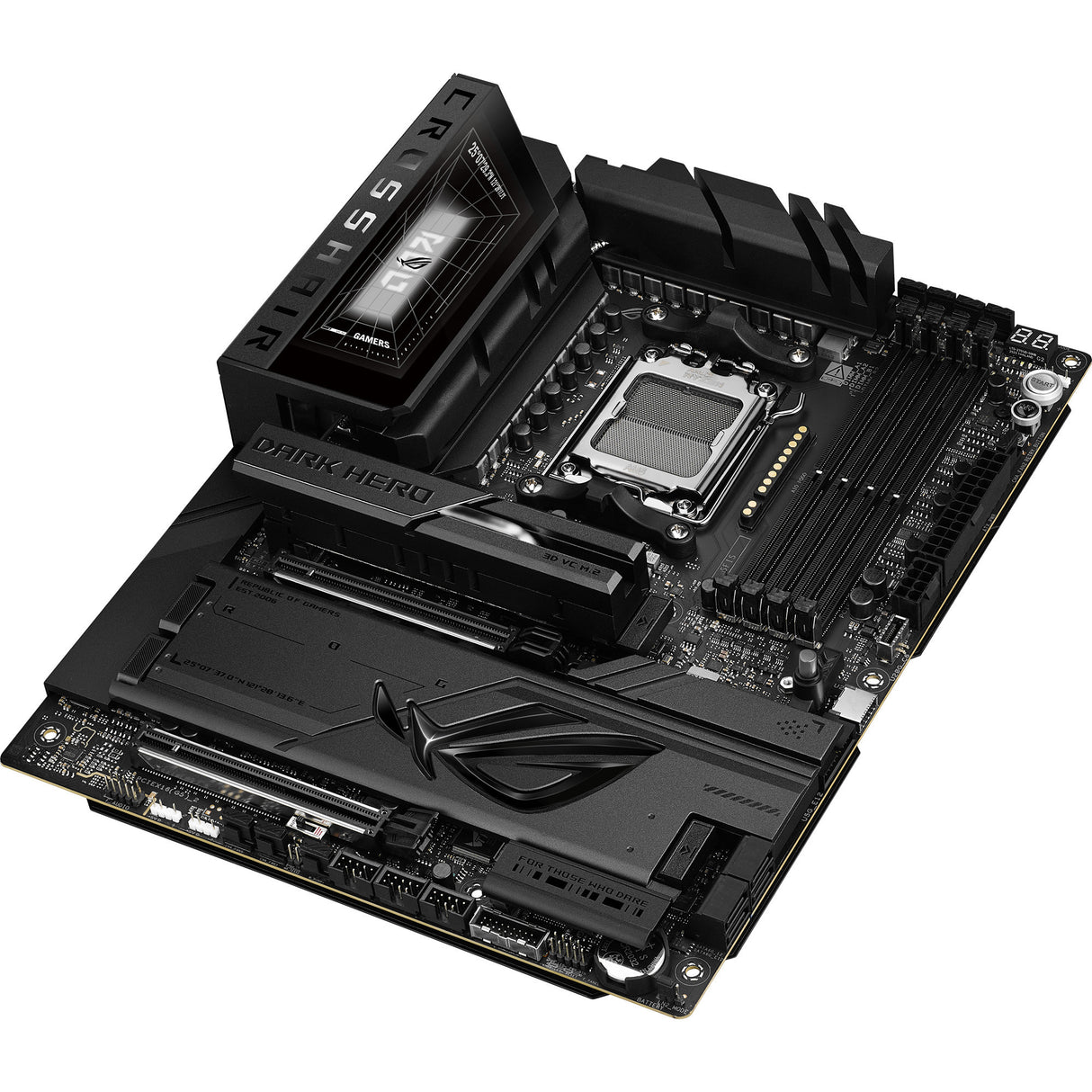 Asus rog crosshair x870e dark hero socket am5 moederbord (raid, 10gb-lan, 5gb-lan, wi-fi 7, bt, sound, atx)