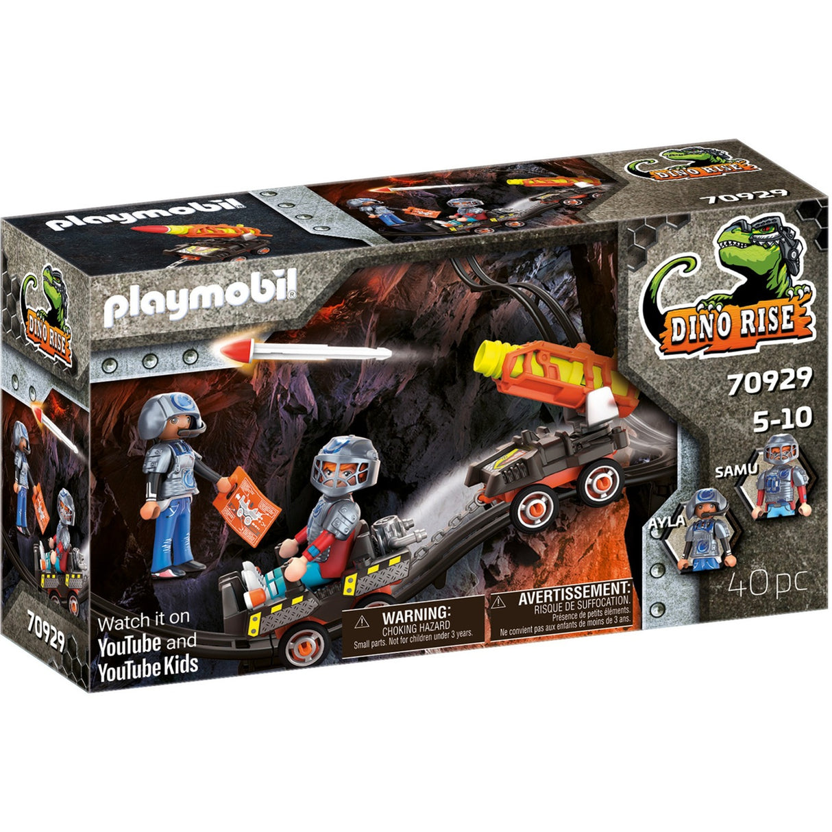 Playmobil Dino Rise – Dino-Mine, Raketenkart, Konstruktionsspielzeug (70929)