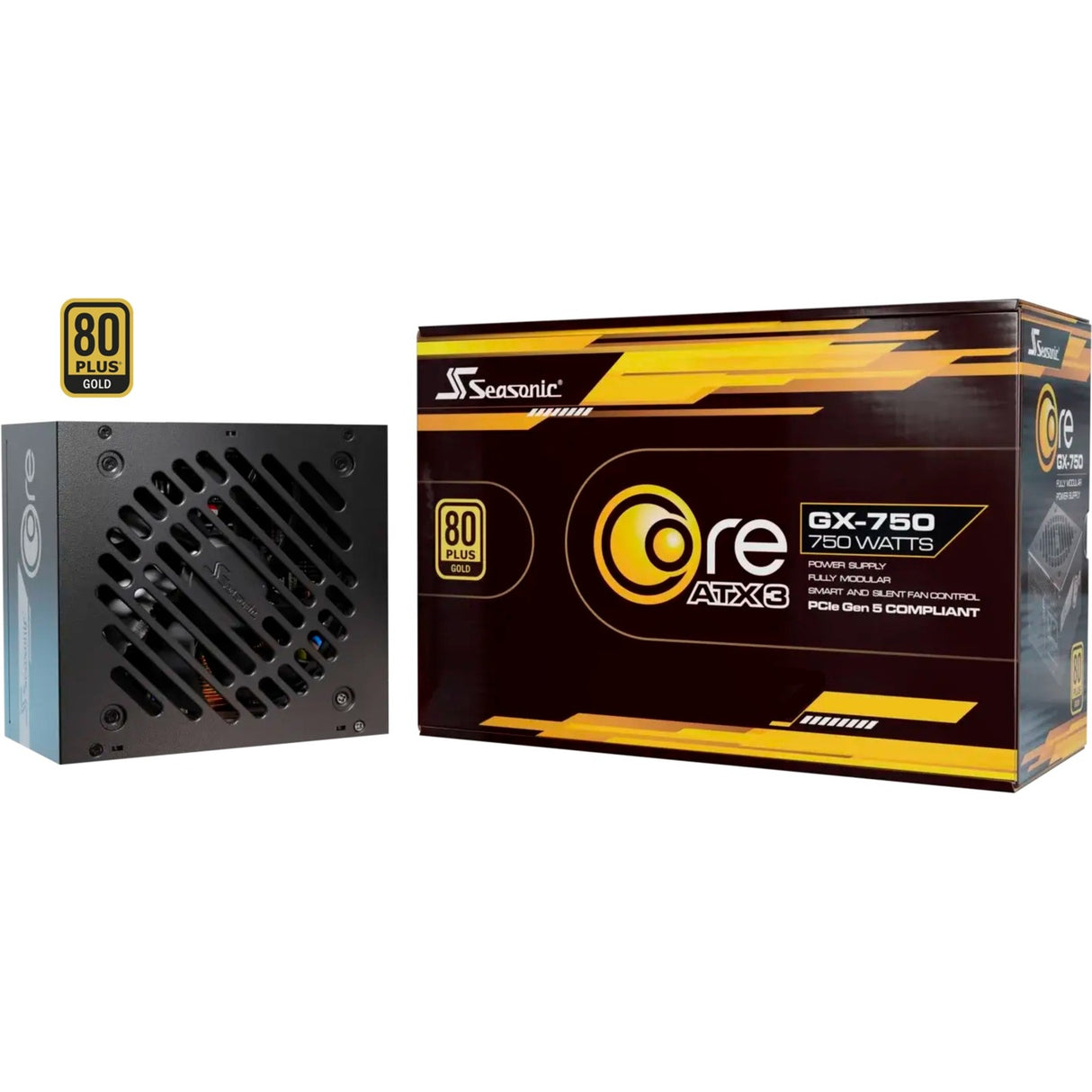 Seasonic Core GX-750-v2 atx3.1 modulares 750-Watt-Netzteil (schwarz, 1x 12V-2x6, 2x PCIe)