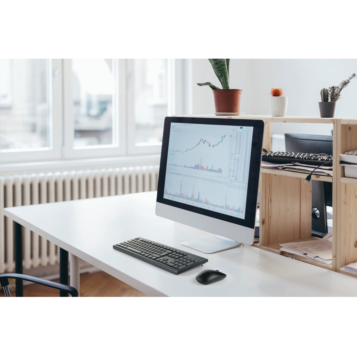 Kensington km150 eq kabelloses Desktop-Set, Desktop-Set (schwarz, US-Layout (QWERTY), Membran, 100 %, 1200 dpi)