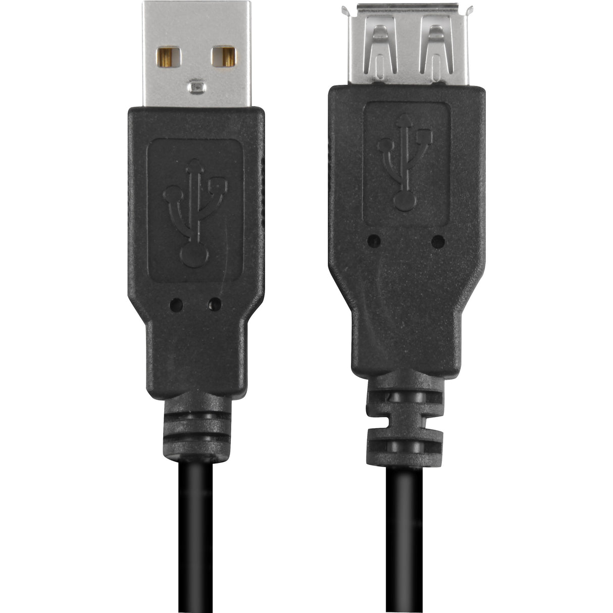 Sharkoon USB 2.0 Verlängerungskabel (schwarz, 1 Meter, doppelte Abschirmung)