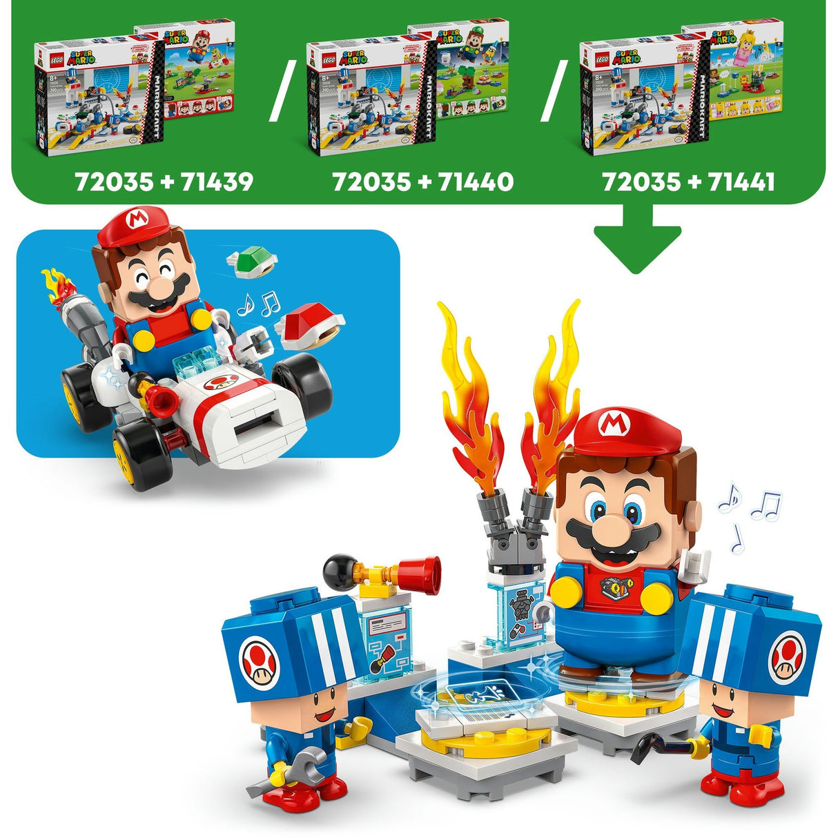 Lego Super Mario 72035 Mario Kart Kröten Garage