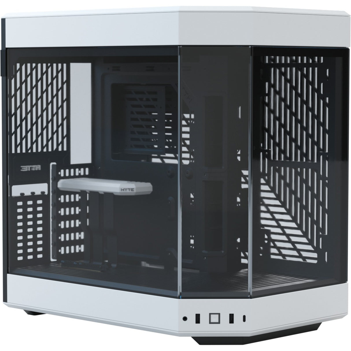 Hyte y60 Midi-Tower-Gehäuse (weiß schwarz | 3x USB-A | gehärtetes Glas)