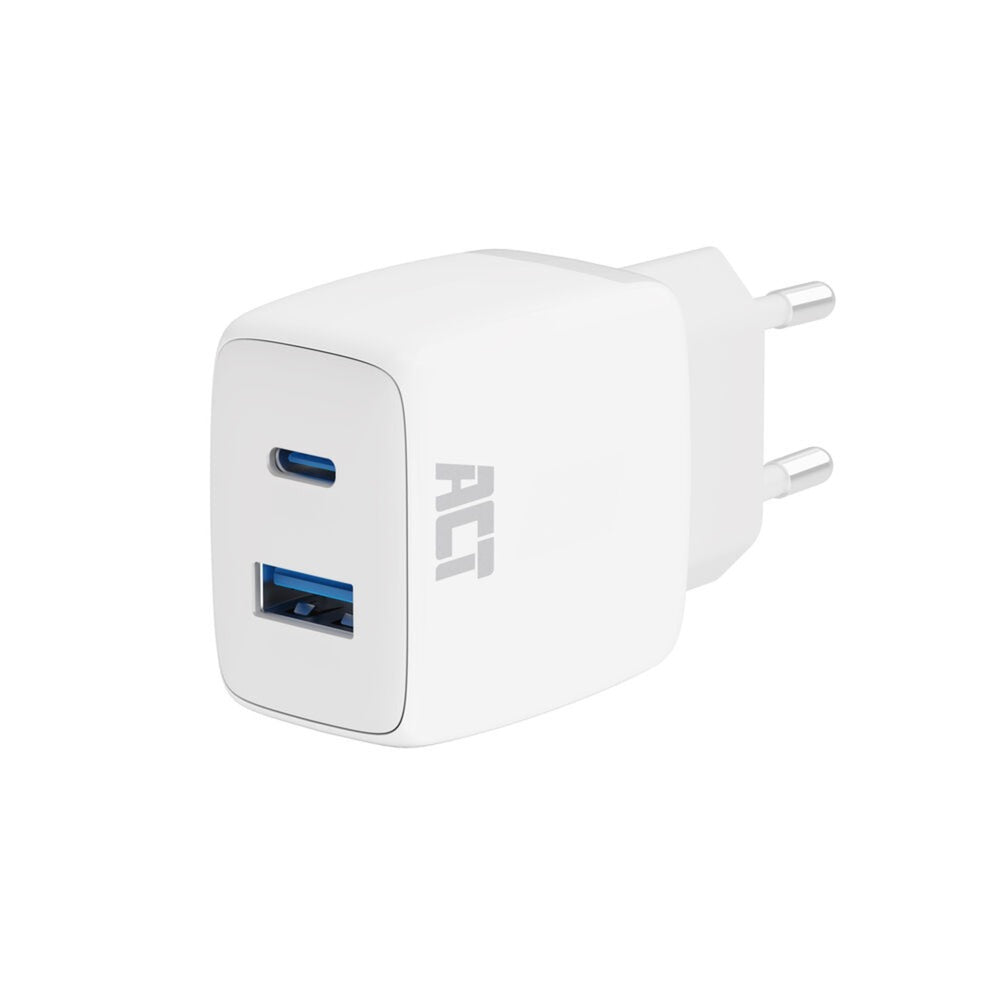 Act USB-C USB-A-Ladegerät 20 W PD PPS, Schnellladung, Ganfast