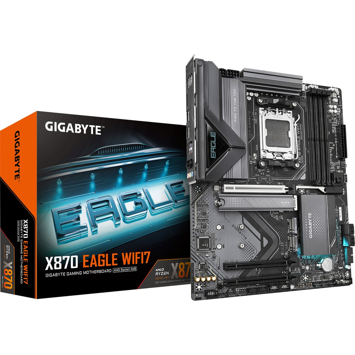 Gigabyte x870 Eagle WiFi7, ATX, AMD AM5, 4x Dimm DDR5, Dual USB4 Typ C, 2,5 GBE, Wi-Fi7