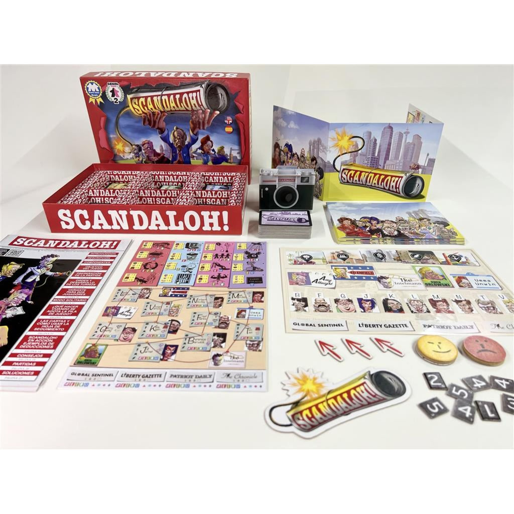 Skandal um europäisches Spielernetzwerk oh! Brettspiel (englisch, 1 - 6 Spieler, 15 Minuten, ab 12 Jahren)