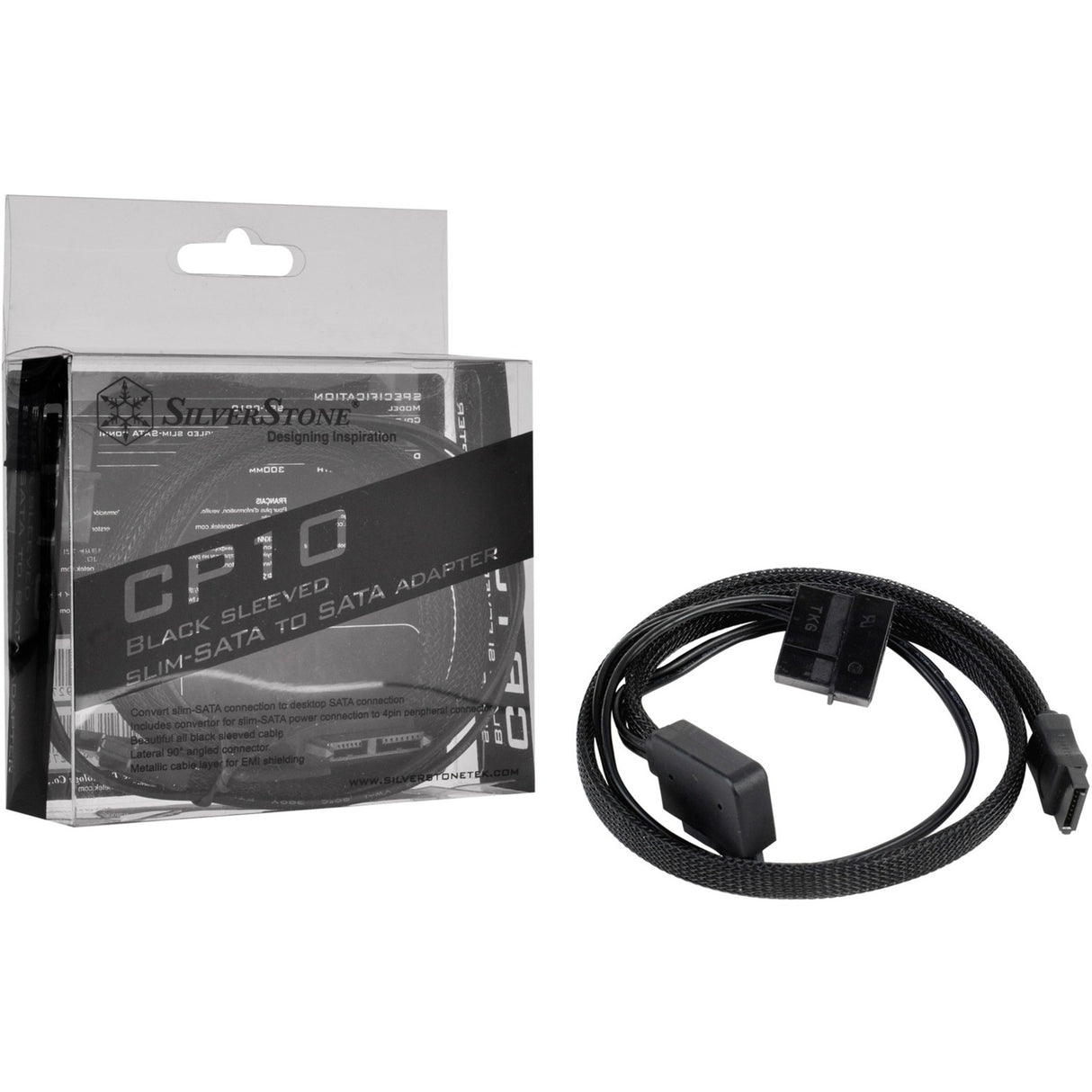 Silverstone Silverstone Slim Sata 2-in-1-Datenkabel + Stromadapter