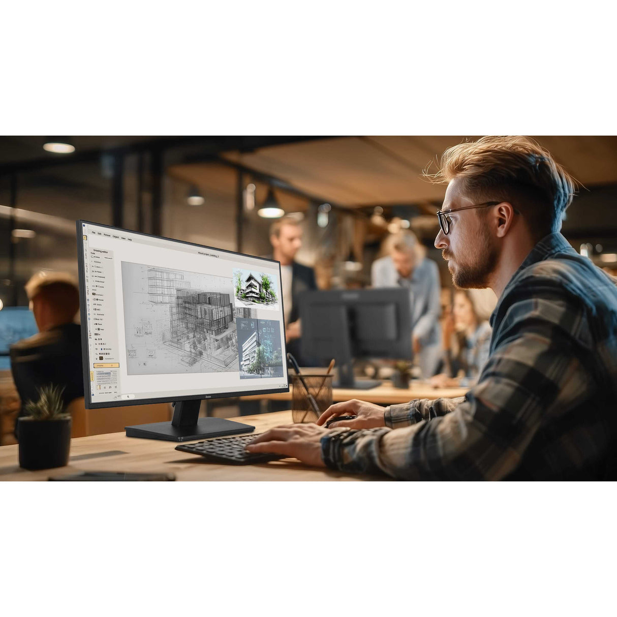 Iiyama prolite x2497hsu-b1 23.8 monitor (zwart, hdmi, displayport, 2x usb-a, 2x usb-c)