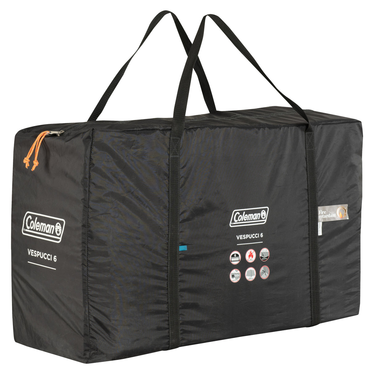 Coleman vespucci 6 tent - 6 persoons tunneltent – uv guard spf50 zonbescherming – ventilatie – geïntegreerd grondzeil - grijs blauw
