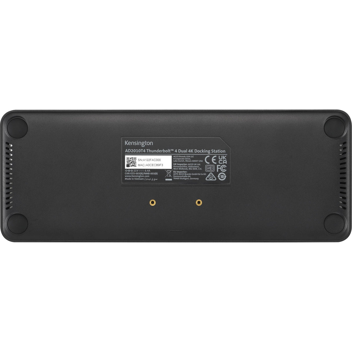 Kensington SD5760t Dockingstation (Silber Schwarz, Thunderbolt 4, USB-C, USB-A, HDMI, PD)