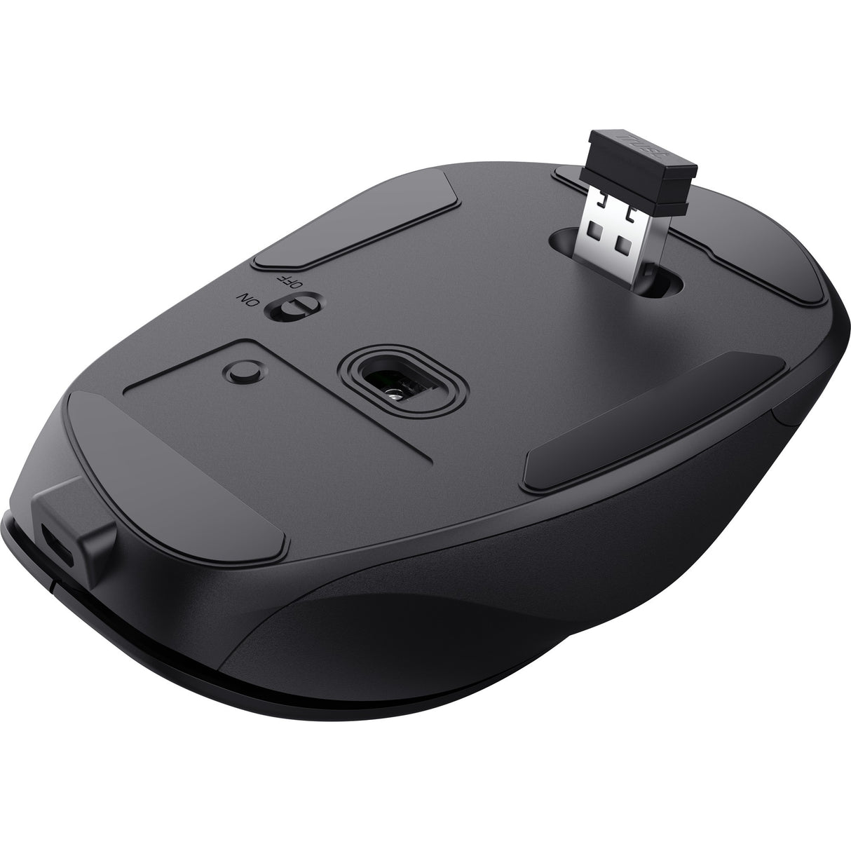 Trust Fyda kabellose Maus (schwarz, 800–2400 dpi)
