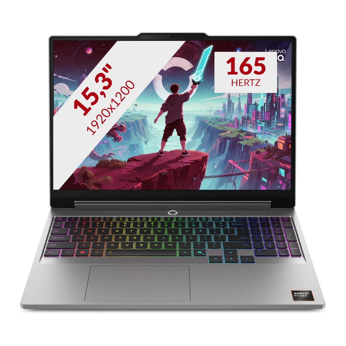 Lenovo loq 15ahp11 (83tn0005mh) 15.3 gaming laptop (grijs | r7 250 | rtx 5060 | 16 gb | 512 gb ssd)