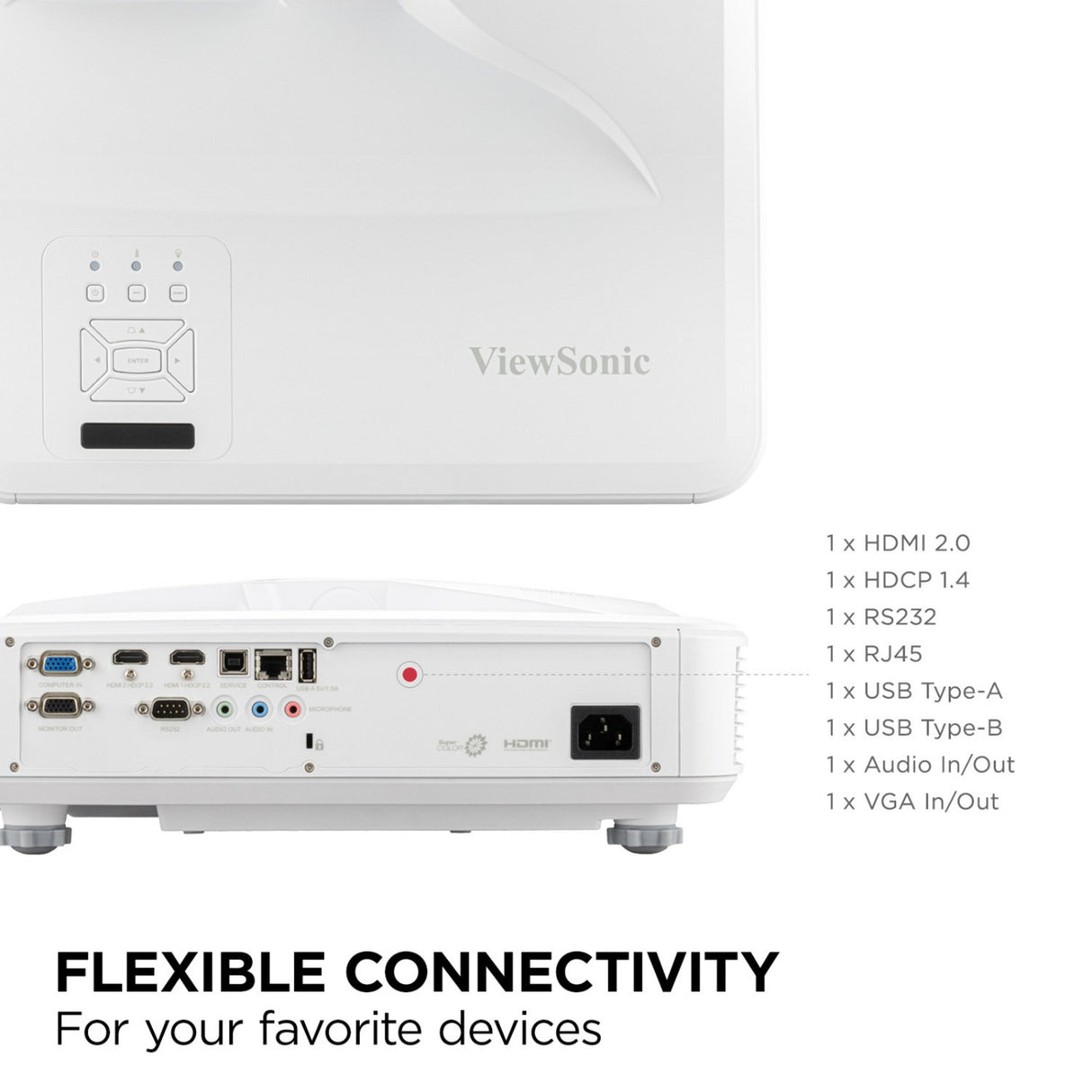 Viewsonic ls832wu Wuxga Ultra-Kurzdistanz-Laserprojektor (weiß, 5000 Ansi-Lumen)