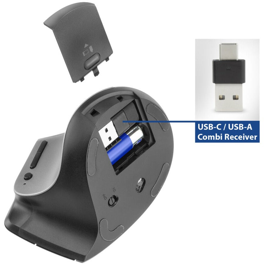 ACT Connectivity Wireless Ergonomic Maus mit Bluetooth und USB-C