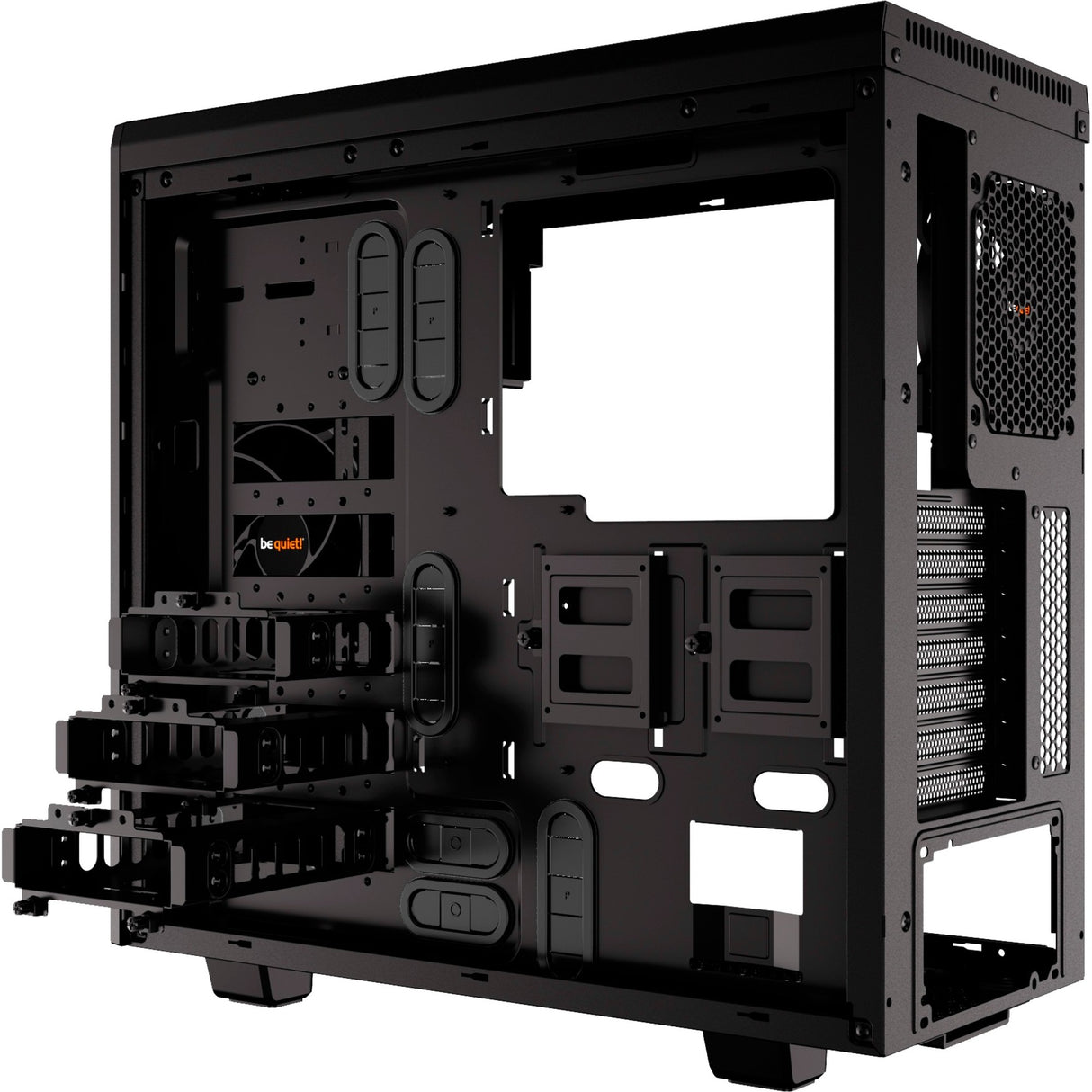 Ruhig sein! Pure Base 600 Window Midi-Tower-Gehäuse (schwarz | 2x USB-A | gehärtetes Glas)
