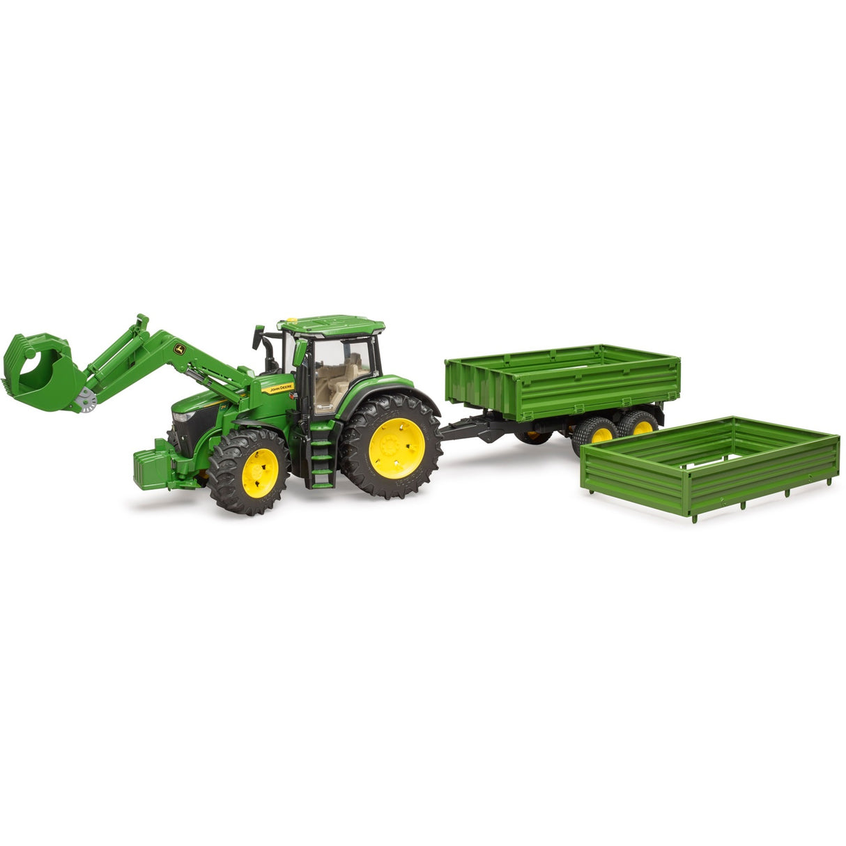 Bruder Traktor John Deere 7R 350 mit Anhänger