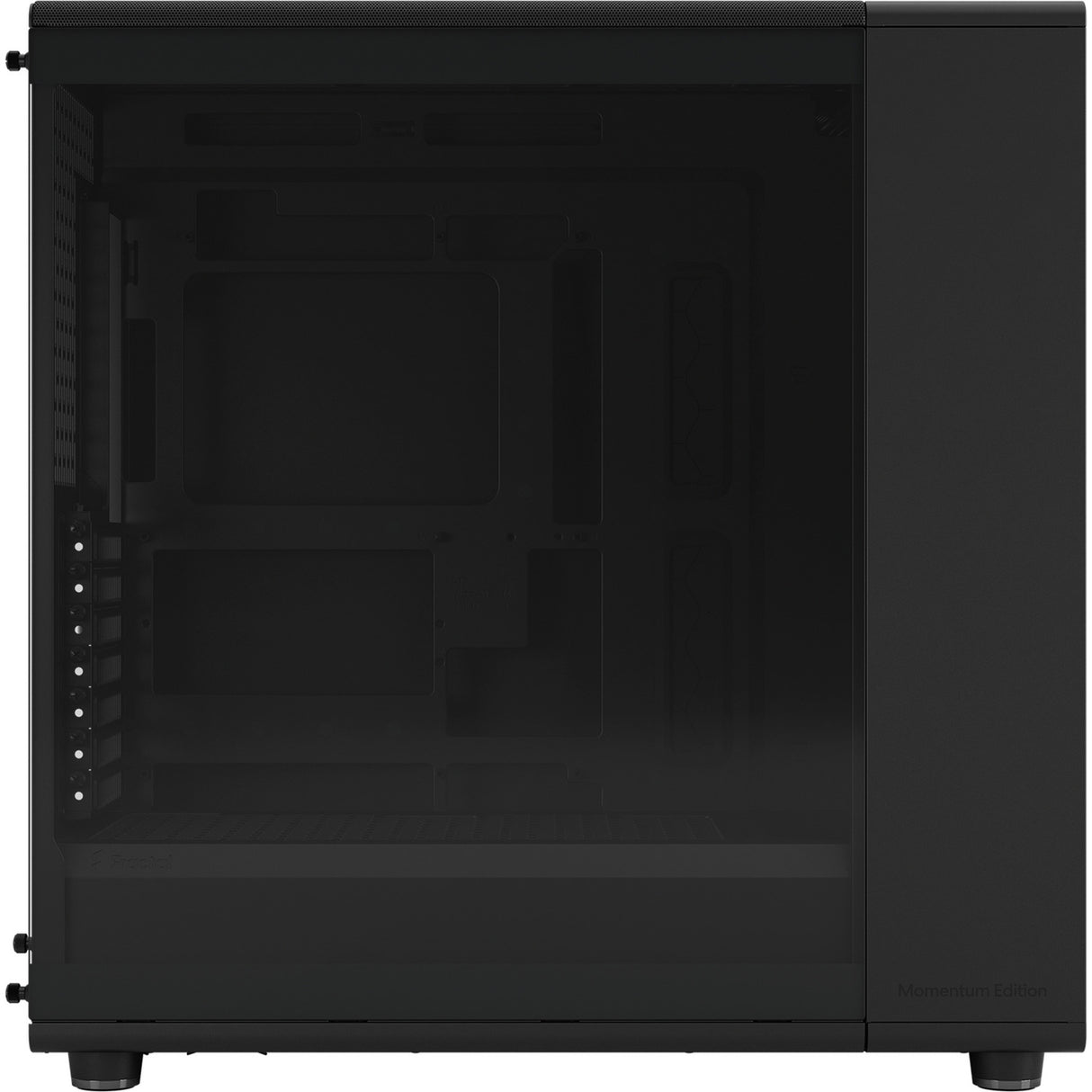 Fractal design north xl momentum edition midi tower behuizing (zwart houtkleur | 2x usb-a | 1x usb-c | tempered glass)