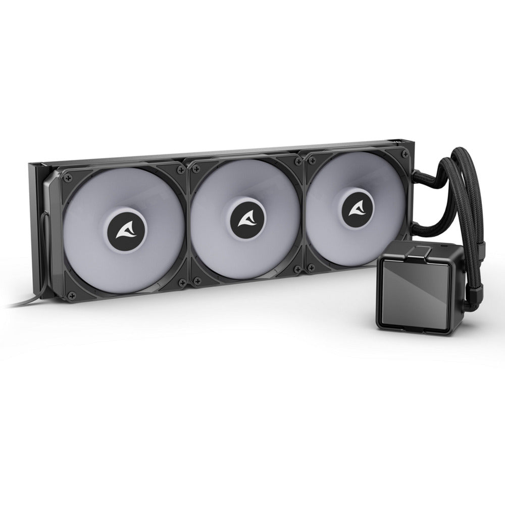 Sharkoon S100 ArGB Wasserkühlung (schwarz, 4-Pin-PWM-Lüfteranschluss)