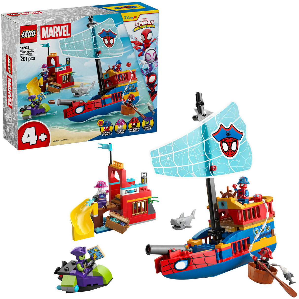 Lego Marvel – Team Spidey Piratenschiff, Konstruktionsspielzeug (11208)