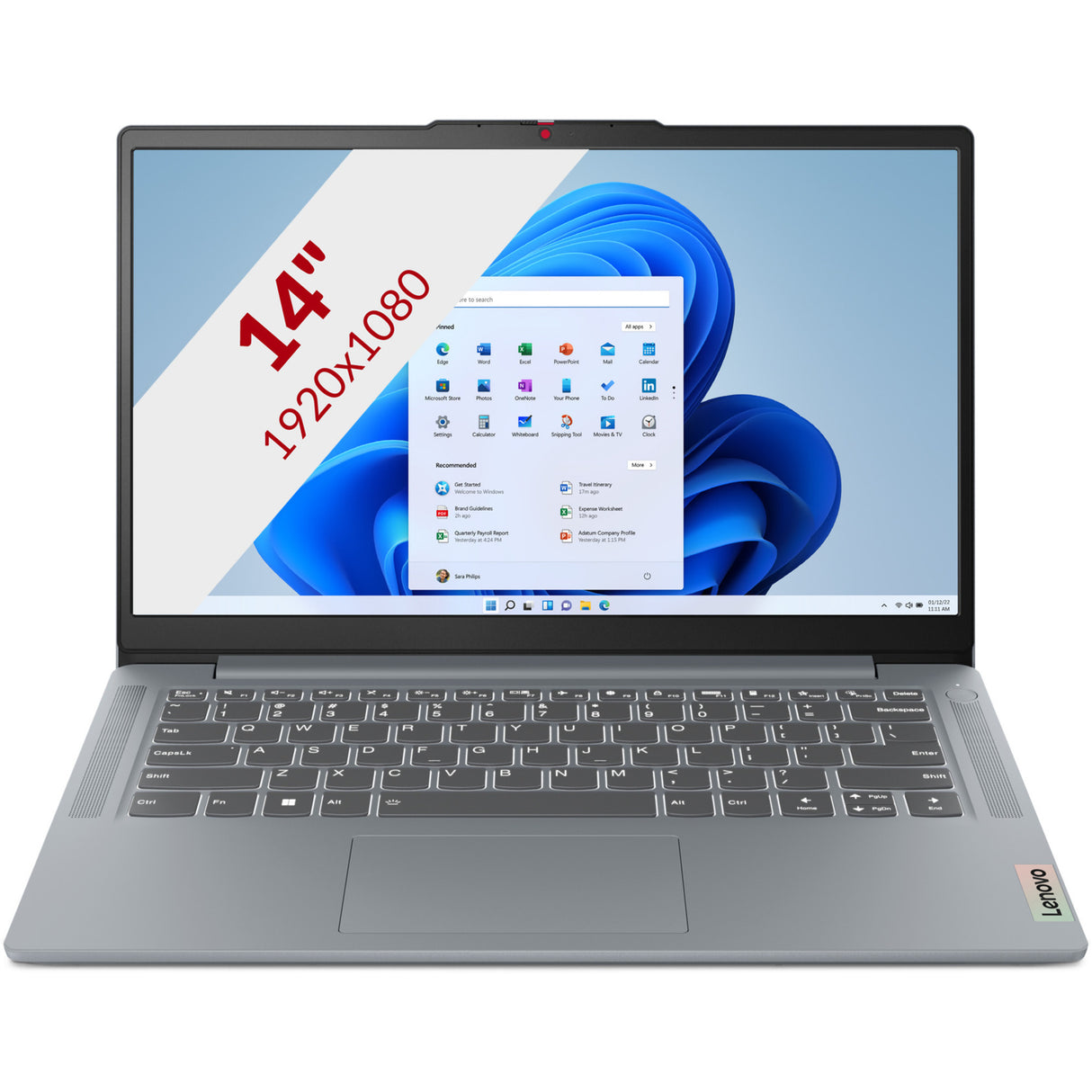 Lenovo ideapad slim 3 14ian8 (82xa0026mh) 14 laptop (grijs | core i3-n305 | intel uhd graphics | 8 gb | 128 gb ssd)