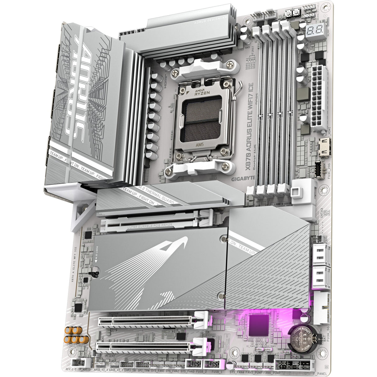 Gigabyte x870 A Elite WF7 Ice Rev 1.0, ATX, AMD AM5, x870, 4x DDR5, USB4, 2,5 GBE, Wi-Fi 7, PCIe 5