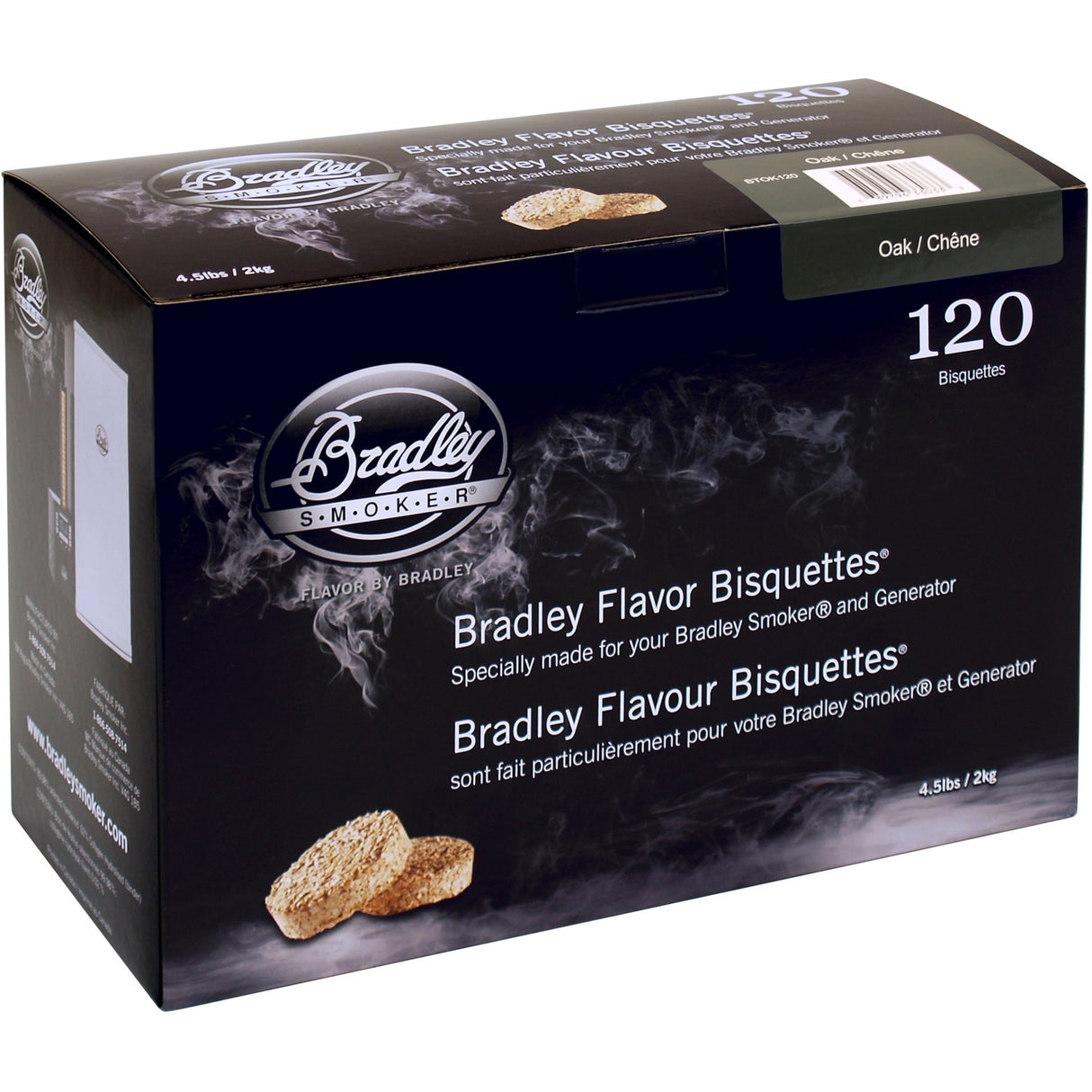 Bradley Eichenholzbriketts Räucherholz (120 Stück)