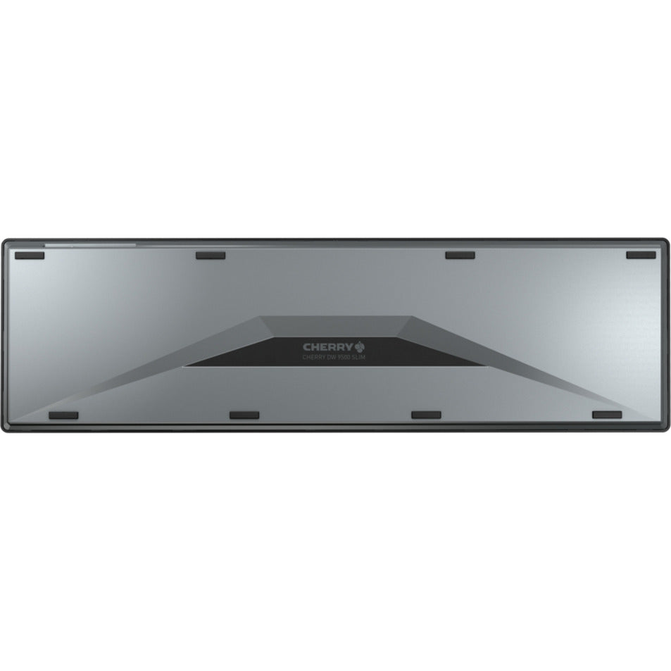 Cherry DW 9500 Slim, Desktop-Set (Schwarz Silber, EU-Layout (QWERTY), Scherenschalter, 3.000 dpi, 2,4 GHz Bluetooth 4.2)