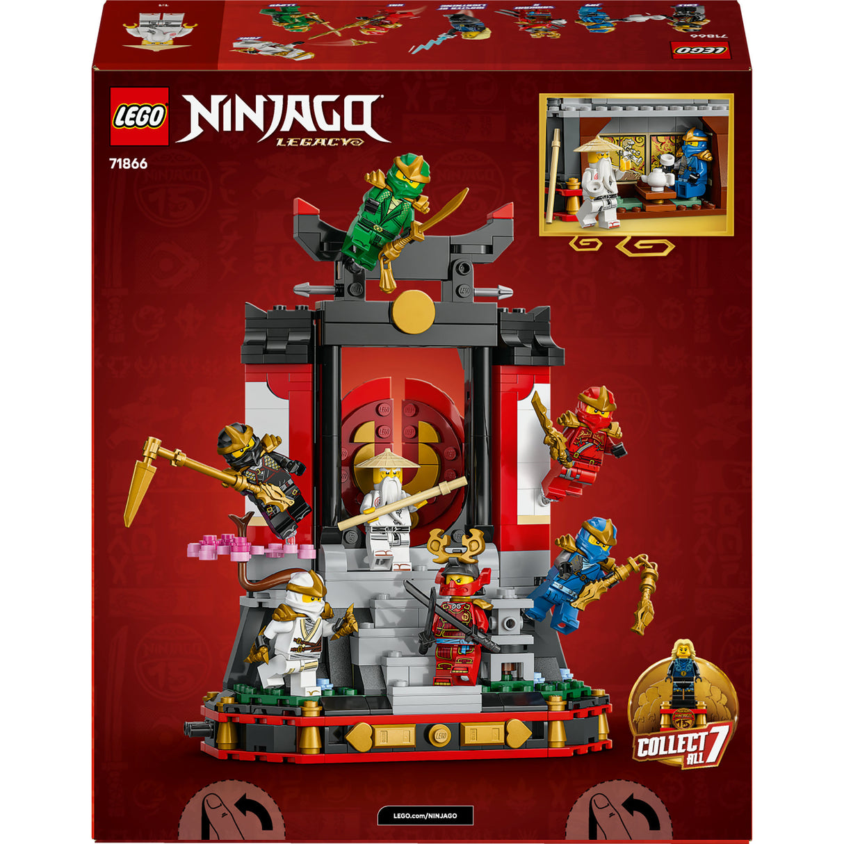 Lego Ninjago 71866 Display zum 15-jährigen Jubiläum mit Ninja-Figuren