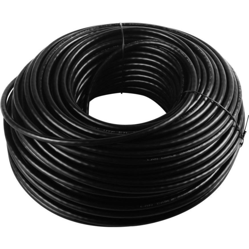 Goobay Netzwerkkabel Cat.6 u UTP, Outdoor (schwarz, 100 Meter)