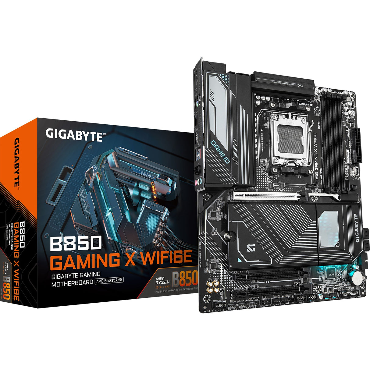 Gigabyte B850 Gaming x WiFi6e, ATX, AMD AM5, B850, 4x DDR5 8200 O.C, 2,5GBE, WiFi 6E, BT 5.3, USB-C