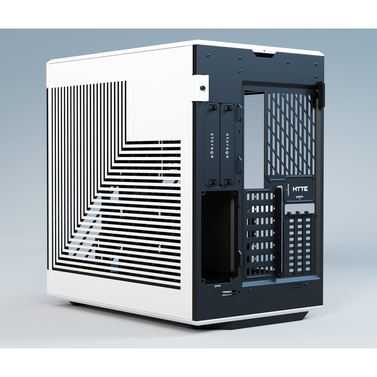 Hyte y60 Midi-Tower-Gehäuse (weiß schwarz | 3x USB-A | gehärtetes Glas)