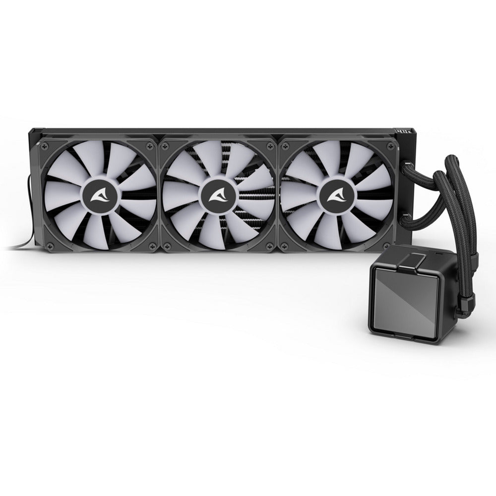 Sharkoon S100 ArGB Wasserkühlung (schwarz, 4-Pin-PWM-Lüfteranschluss)