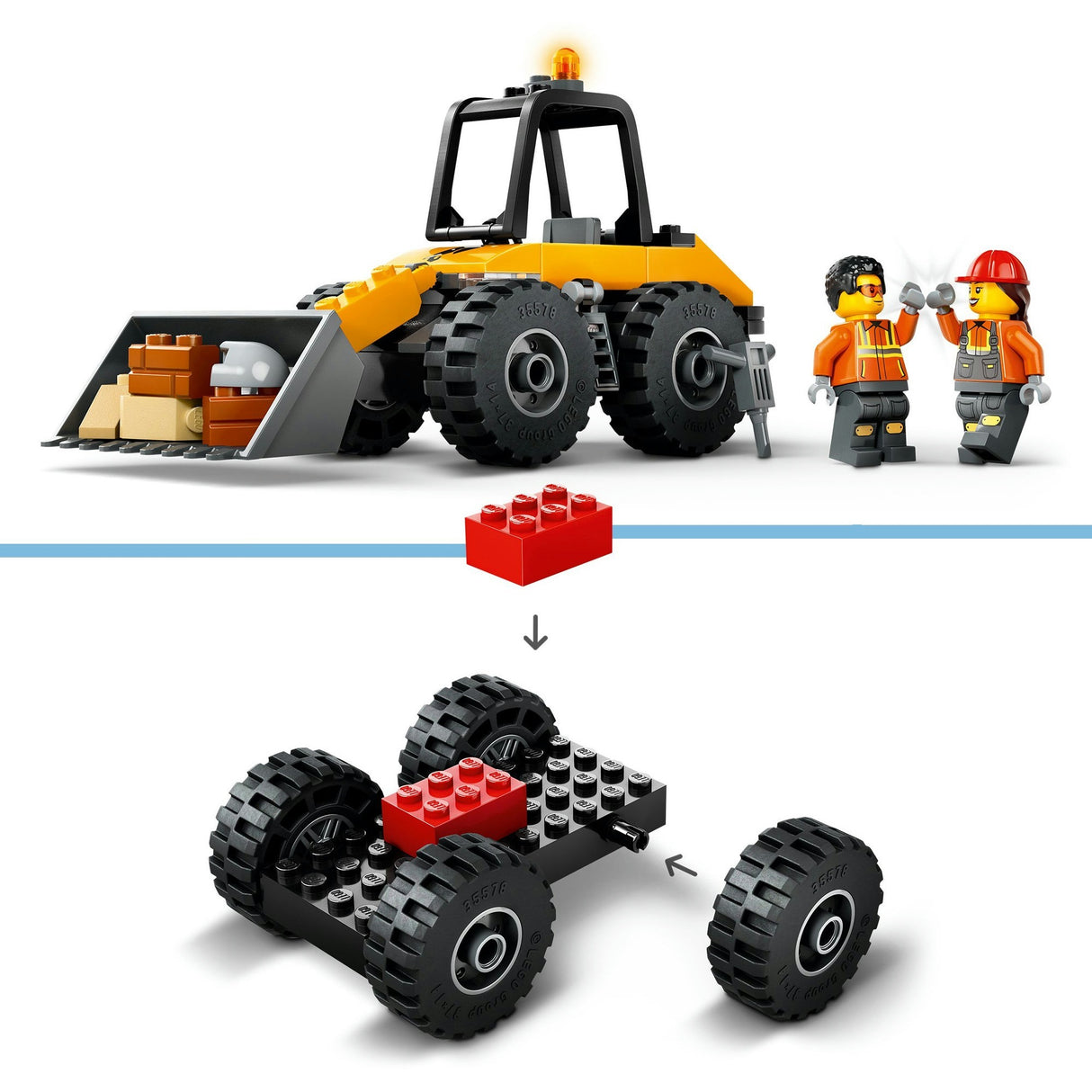 Lego 60450 City tolle Fahrzeuge gelber Radlader | 2 Stk