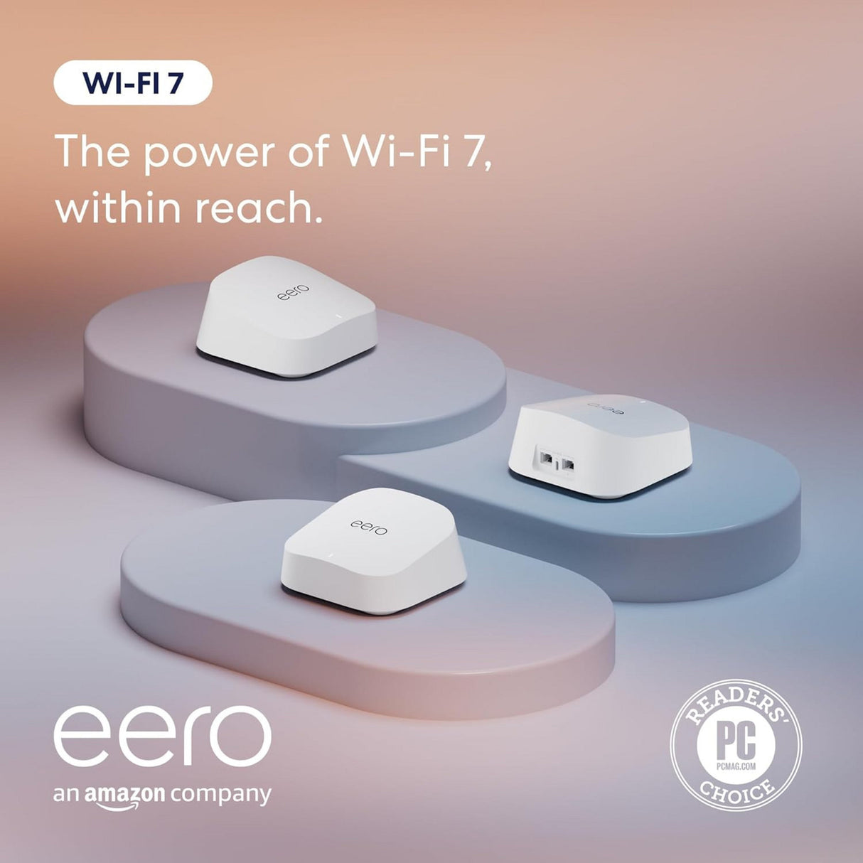 Eero 7 mesh wifi system, 3 stuks mesh router (wit)