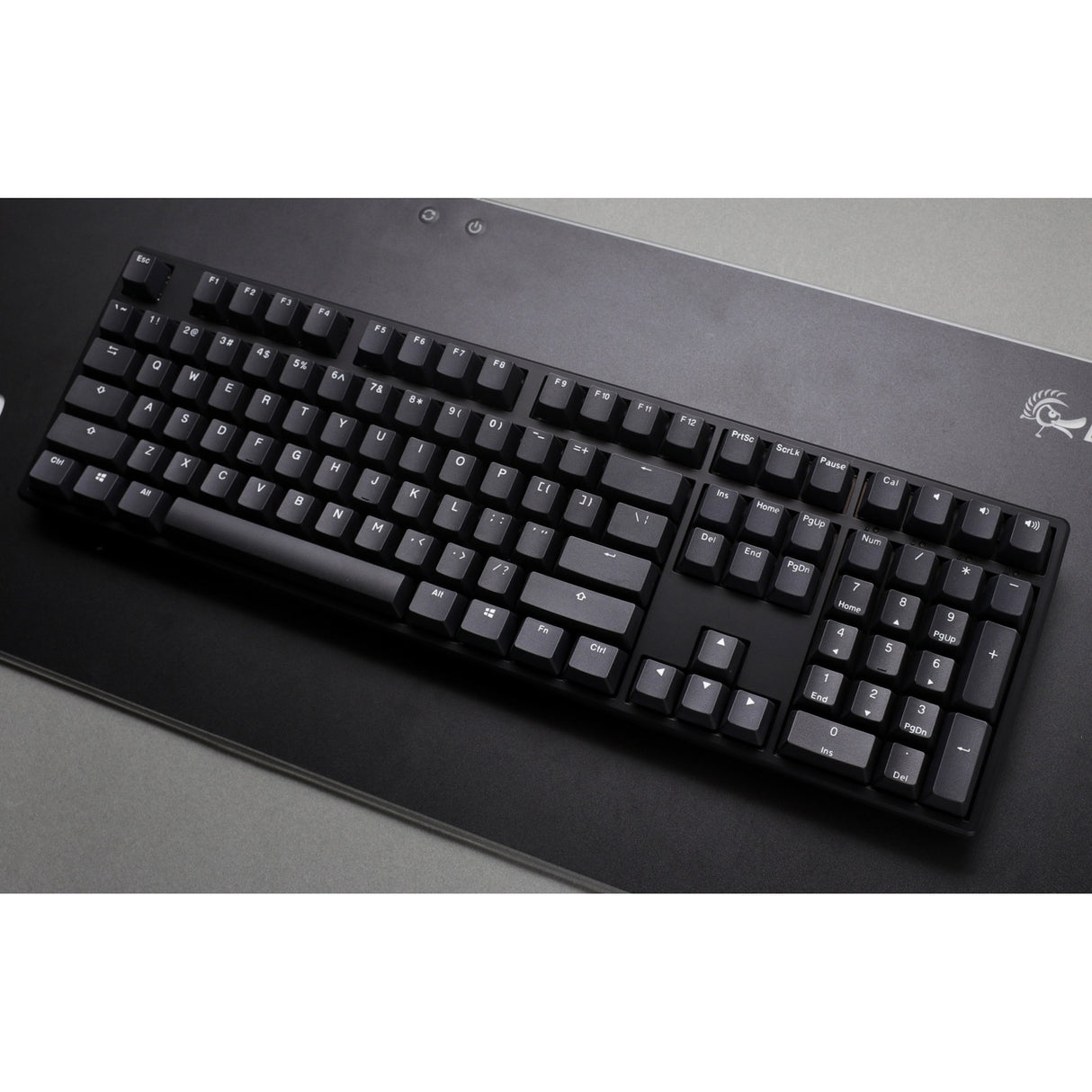 Ducky origin phantom black, toetsenbord (zwart, us lay-out, cherry mx blue, hot swap, pbt double-shot keycaps)