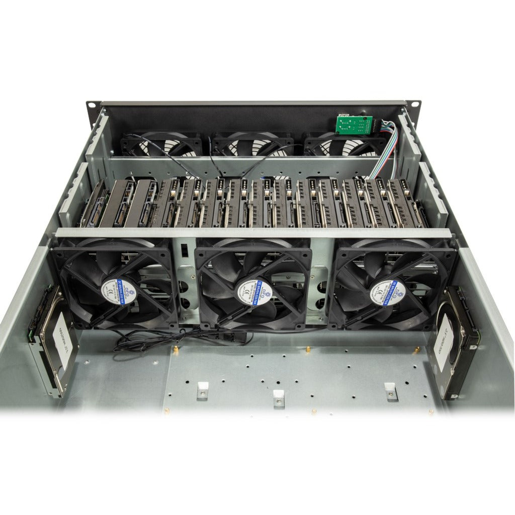 Inter-tech 4f28 Mining Rack, Servergehäuse (schwarz | 2x USB-A)