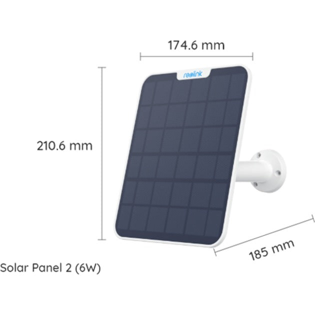 Reolink Solarpanel kompatibel mit Akku-Kamera – Gurt und 4 m Verbindungskabel – 6 W Leistung – wetterfest – Solarpanel 2