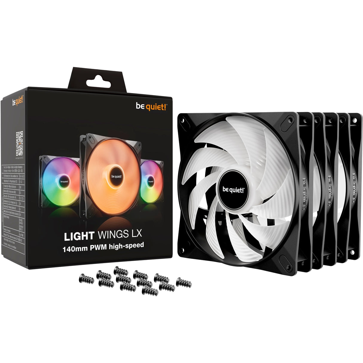 Ruhig sein! Licht lx 140 mm PWM Hochgeschwindigkeits-Dreierpack