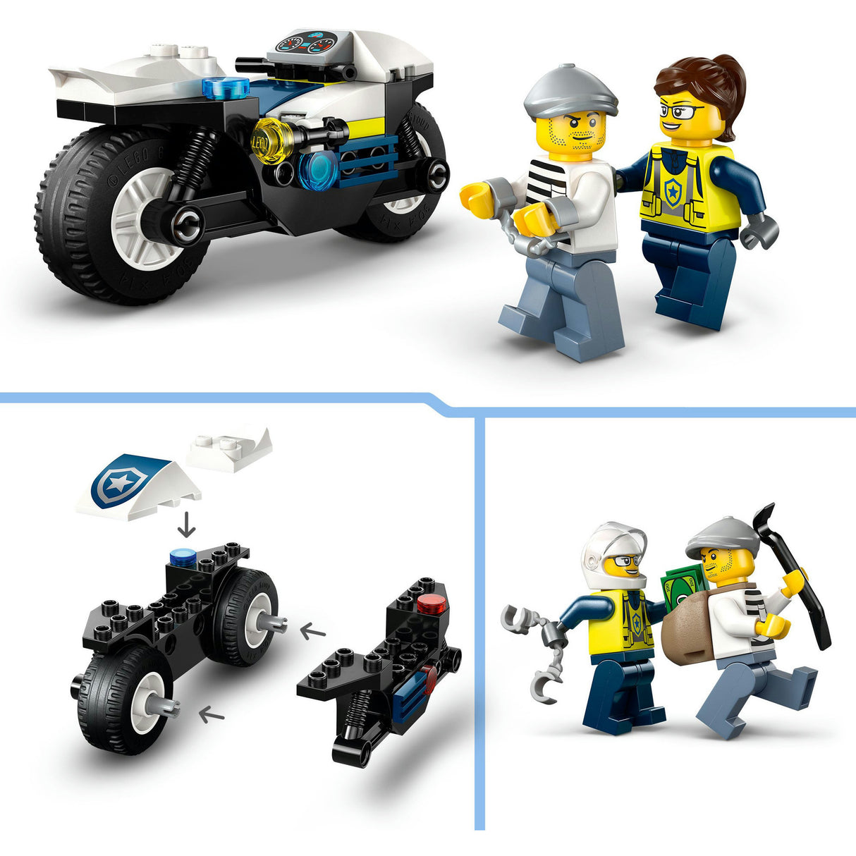 Lego City 60455 Verfolgungsjagd mit Polizeimotorrad