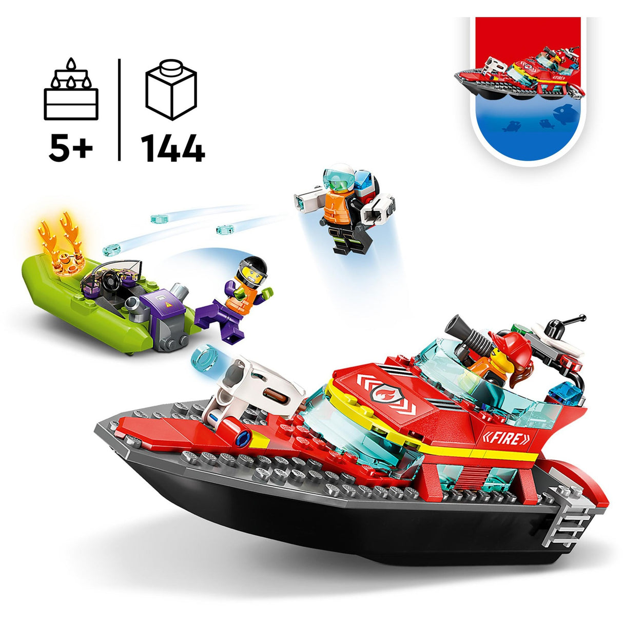 Lego City Feuerrettungsboot 60373