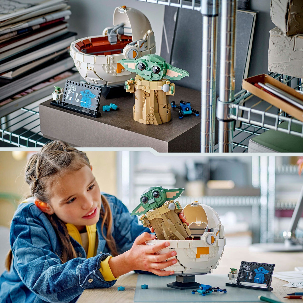 Lego Star Wars 75403 Grogu mit schwebendem Kinderwagen
