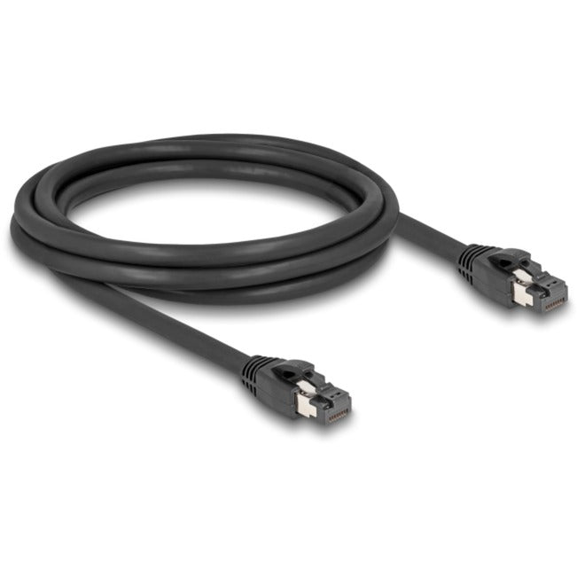 Delock Netzwerkkabel S FTP, RJ-45 mit Cat.8.1 (schwarz, 2 Meter)