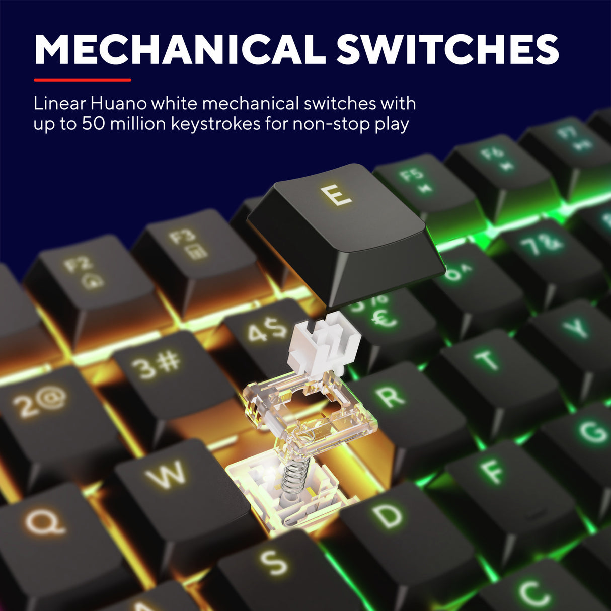 Trust GXT 866 Torix Hochwertige mechanische Gaming-Tastatur