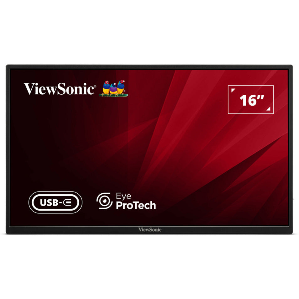 Viewsonic VA1650 leichter tragbarer Monitor 16 (schwarz, 1x HDMI, USB-C)