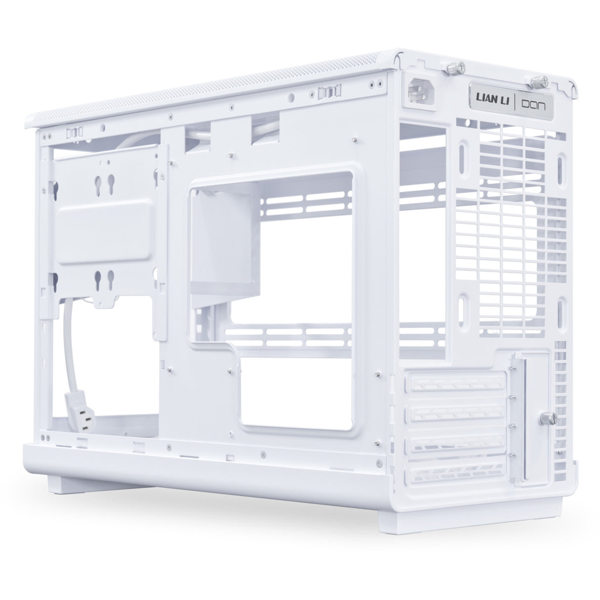 Lian li a3-matx weiß (Wood Edition) Midi-Tower-Gehäuse (weiße Holzfarbe | 2x USB-A | 1x USB-C | gehärtetes Glas)