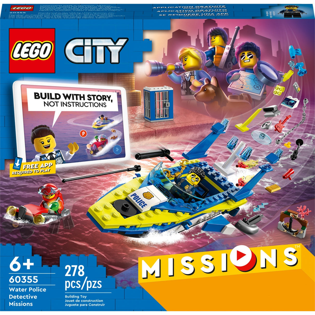 Lego City – Wasserpolizei-Detektivmissionen, Konstruktionsspielzeug (60355)