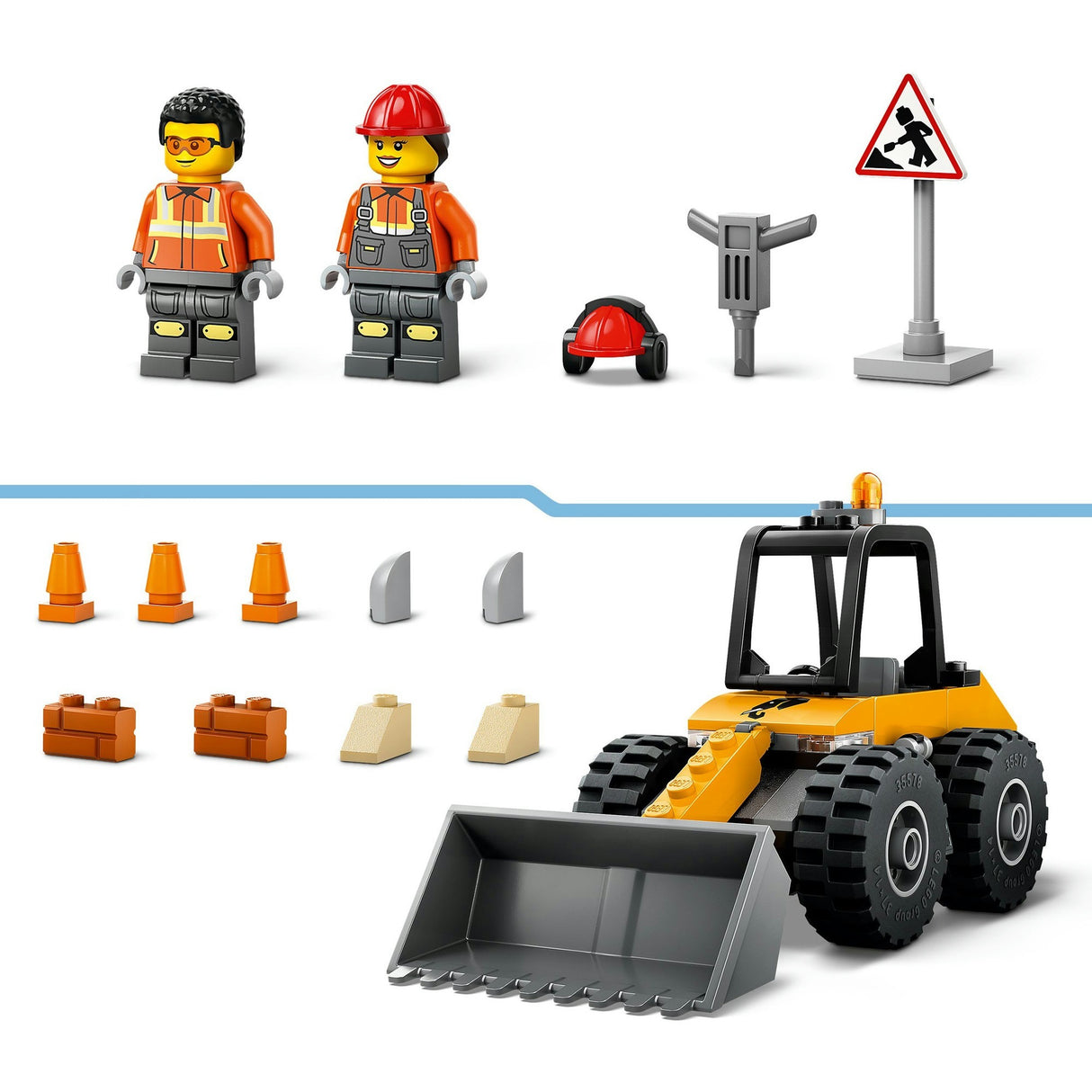 Lego 60450 City tolle Fahrzeuge gelber Radlader | 2 Stk