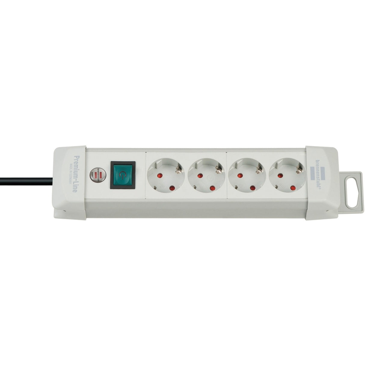 Brennerstuhl premium-line 4-fach Steckdosenleiste mit Schalter 1955540100 Steckdosenleiste (hellgrau)